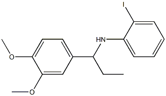 N-[1-(3,4-dimethoxyphenyl)propyl]-2-iodoaniline Struktur