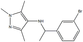 N-[1-(3-bromophenyl)ethyl]-1,3,5-trimethyl-1H-pyrazol-4-amine Struktur