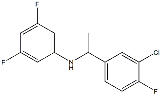 N-[1-(3-chloro-4-fluorophenyl)ethyl]-3,5-difluoroaniline Struktur