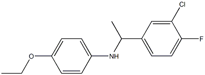 N-[1-(3-chloro-4-fluorophenyl)ethyl]-4-ethoxyaniline Struktur