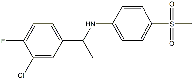 N-[1-(3-chloro-4-fluorophenyl)ethyl]-4-methanesulfonylaniline Struktur