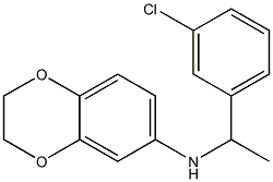 N-[1-(3-chlorophenyl)ethyl]-2,3-dihydro-1,4-benzodioxin-6-amine Struktur