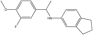 N-[1-(3-fluoro-4-methoxyphenyl)ethyl]-2,3-dihydro-1H-inden-5-amine Struktur