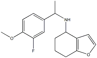 N-[1-(3-fluoro-4-methoxyphenyl)ethyl]-4,5,6,7-tetrahydro-1-benzofuran-4-amine Struktur