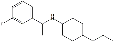 N-[1-(3-fluorophenyl)ethyl]-4-propylcyclohexan-1-amine Struktur