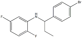 N-[1-(4-bromophenyl)propyl]-2,5-difluoroaniline Struktur