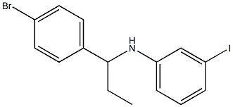 N-[1-(4-bromophenyl)propyl]-3-iodoaniline Struktur