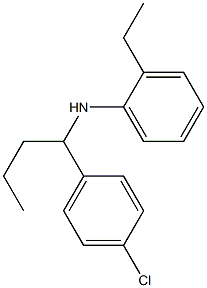 N-[1-(4-chlorophenyl)butyl]-2-ethylaniline Struktur