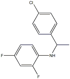 N-[1-(4-chlorophenyl)ethyl]-2,4-difluoroaniline Struktur