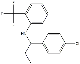 N-[1-(4-chlorophenyl)propyl]-2-(trifluoromethyl)aniline Struktur