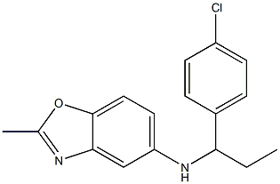 N-[1-(4-chlorophenyl)propyl]-2-methyl-1,3-benzoxazol-5-amine Struktur