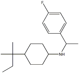 N-[1-(4-fluorophenyl)ethyl]-4-(2-methylbutan-2-yl)cyclohexan-1-amine Struktur