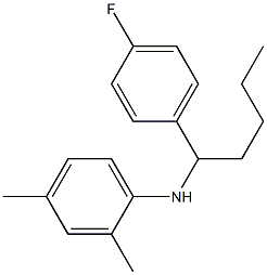 N-[1-(4-fluorophenyl)pentyl]-2,4-dimethylaniline Struktur