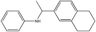 N-[1-(5,6,7,8-tetrahydronaphthalen-2-yl)ethyl]aniline Struktur