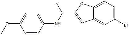 N-[1-(5-bromo-1-benzofuran-2-yl)ethyl]-4-methoxyaniline Struktur