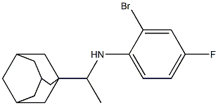 N-[1-(adamantan-1-yl)ethyl]-2-bromo-4-fluoroaniline Struktur