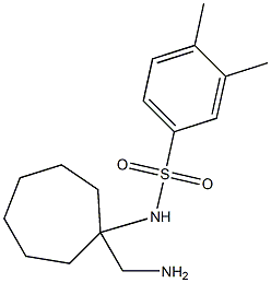 N-[1-(aminomethyl)cycloheptyl]-3,4-dimethylbenzene-1-sulfonamide Struktur