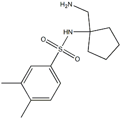 N-[1-(aminomethyl)cyclopentyl]-3,4-dimethylbenzene-1-sulfonamide Struktur