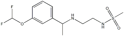 N-[2-({1-[3-(difluoromethoxy)phenyl]ethyl}amino)ethyl]methanesulfonamide Struktur