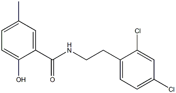 N-[2-(2,4-dichlorophenyl)ethyl]-2-hydroxy-5-methylbenzamide Struktur