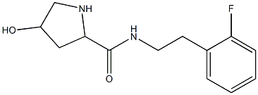 N-[2-(2-fluorophenyl)ethyl]-4-hydroxypyrrolidine-2-carboxamide Struktur