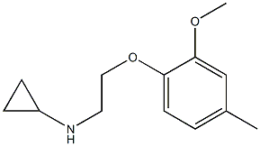 N-[2-(2-methoxy-4-methylphenoxy)ethyl]cyclopropanamine Struktur