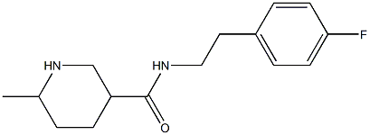 N-[2-(4-fluorophenyl)ethyl]-6-methylpiperidine-3-carboxamide Struktur