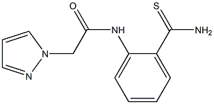 N-[2-(aminocarbonothioyl)phenyl]-2-(1H-pyrazol-1-yl)acetamide Struktur