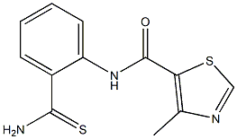 N-[2-(aminocarbonothioyl)phenyl]-4-methyl-1,3-thiazole-5-carboxamide Struktur