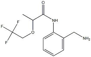 N-[2-(aminomethyl)phenyl]-2-(2,2,2-trifluoroethoxy)propanamide Struktur