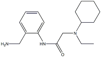 N-[2-(aminomethyl)phenyl]-2-[cyclohexyl(ethyl)amino]acetamide Struktur