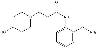 N-[2-(aminomethyl)phenyl]-3-(4-hydroxypiperidin-1-yl)propanamide Struktur