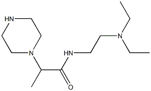 N-[2-(diethylamino)ethyl]-2-(piperazin-1-yl)propanamide Struktur