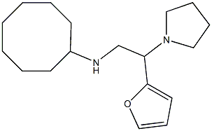 N-[2-(furan-2-yl)-2-(pyrrolidin-1-yl)ethyl]cyclooctanamine Struktur