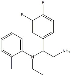 N-[2-amino-1-(3,4-difluorophenyl)ethyl]-N-ethyl-2-methylaniline Struktur