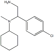 N-[2-amino-1-(4-chlorophenyl)ethyl]-N-methylcyclohexanamine Struktur