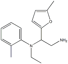 N-[2-amino-1-(5-methylfuran-2-yl)ethyl]-N-ethyl-2-methylaniline Struktur