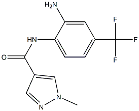 N-[2-amino-4-(trifluoromethyl)phenyl]-1-methyl-1H-pyrazole-4-carboxamide Struktur