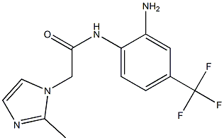 N-[2-amino-4-(trifluoromethyl)phenyl]-2-(2-methyl-1H-imidazol-1-yl)acetamide Struktur