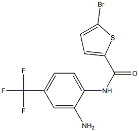 N-[2-amino-4-(trifluoromethyl)phenyl]-5-bromothiophene-2-carboxamide Struktur