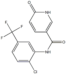 N-[2-chloro-5-(trifluoromethyl)phenyl]-6-oxo-1,6-dihydropyridine-3-carboxamide Struktur