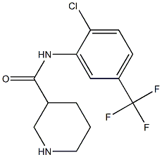 N-[2-chloro-5-(trifluoromethyl)phenyl]piperidine-3-carboxamide Struktur