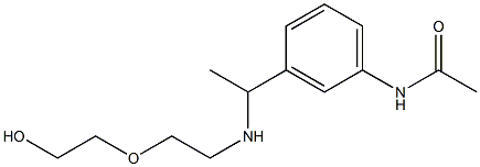 N-[3-(1-{[2-(2-hydroxyethoxy)ethyl]amino}ethyl)phenyl]acetamide Struktur