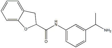 N-[3-(1-aminoethyl)phenyl]-2,3-dihydro-1-benzofuran-2-carboxamide Struktur