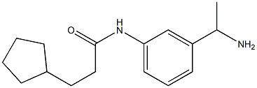 N-[3-(1-aminoethyl)phenyl]-3-cyclopentylpropanamide Struktur