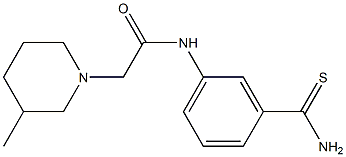 N-[3-(aminocarbonothioyl)phenyl]-2-(3-methylpiperidin-1-yl)acetamide Struktur