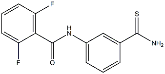 N-[3-(aminocarbonothioyl)phenyl]-2,6-difluorobenzamide Struktur