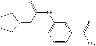 N-[3-(aminocarbonothioyl)phenyl]-2-pyrrolidin-1-ylacetamide Struktur