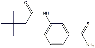 N-[3-(aminocarbonothioyl)phenyl]-3,3-dimethylbutanamide Struktur