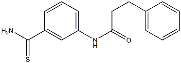 N-[3-(aminocarbonothioyl)phenyl]-3-phenylpropanamide Struktur